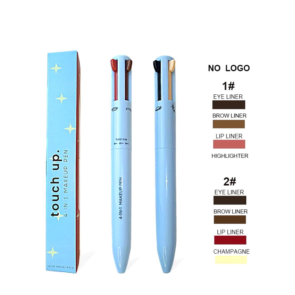 New 4 in 1 Women Makeup Eyeliner Cosmetics Multi-Effect Beauty Eyebrow Enhancers Waterproof Long Lasting Lying Silkworm Pen Tool