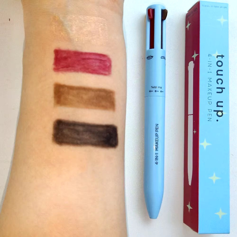New 4 in 1 Women Makeup Eyeliner Cosmetics Multi-Effect Beauty Eyebrow Enhancers Waterproof Long Lasting Lying Silkworm Pen Tool