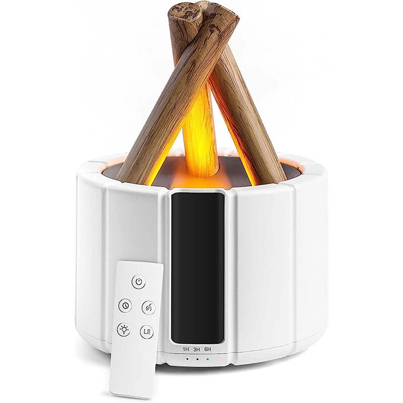 H9 Remote Control USB Air Humidifier Aroma Diffuser Difusor Ultrasonic Bonfire Flame Light Lamp Essential Oil Fragrance Perfume