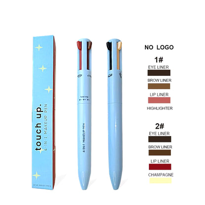 New 4 in 1 Women Makeup Eyeliner Cosmetics Multi-Effect Beauty Eyebrow Enhancers Waterproof Long Lasting Lying Silkworm Pen Tool