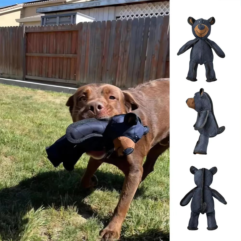 Unbreakable Extreme Bear Toy for Dogs Chewer Indestructible Plush Dog Squeaking Toy Durable Tough Heavy-Duty Chew Dog Toys