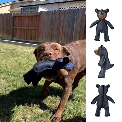 Unbreakable Extreme Bear Toy for Dogs Chewer Indestructible Plush Dog Squeaking Toy Durable Tough Heavy-Duty Chew Dog Toys