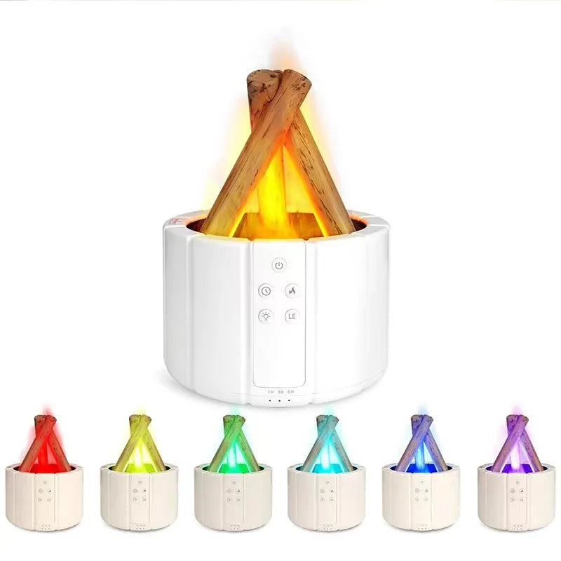 H9 Remote Control USB Air Humidifier Aroma Diffuser Difusor Ultrasonic Bonfire Flame Light Lamp Essential Oil Fragrance Perfume