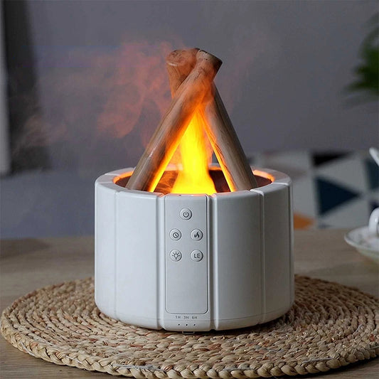 H9 Remote Control USB Air Humidifier Aroma Diffuser Difusor Ultrasonic Bonfire Flame Light Lamp Essential Oil Fragrance Perfume