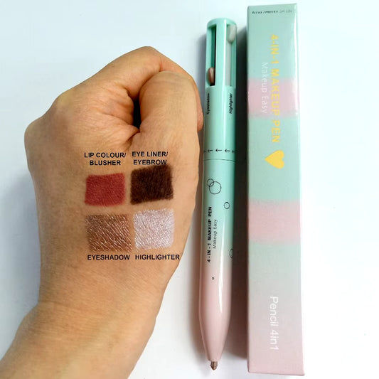 New 4 in 1 Women Makeup Eyeliner Cosmetics Multi-Effect Beauty Eyebrow Enhancers Waterproof Long Lasting Lying Silkworm Pen Tool