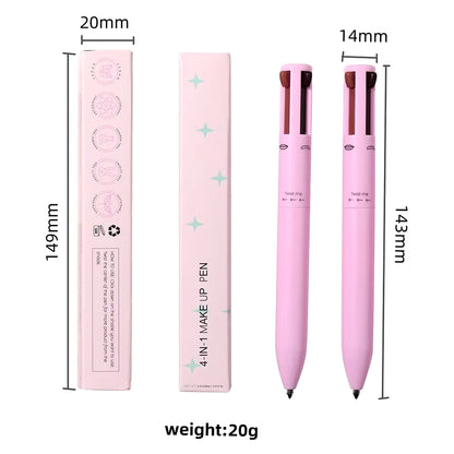 New 4 in 1 Women Makeup Eyeliner Cosmetics Multi-Effect Beauty Eyebrow Enhancers Waterproof Long Lasting Lying Silkworm Pen Tool