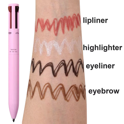 New 4 in 1 Women Makeup Eyeliner Cosmetics Multi-Effect Beauty Eyebrow Enhancers Waterproof Long Lasting Lying Silkworm Pen Tool